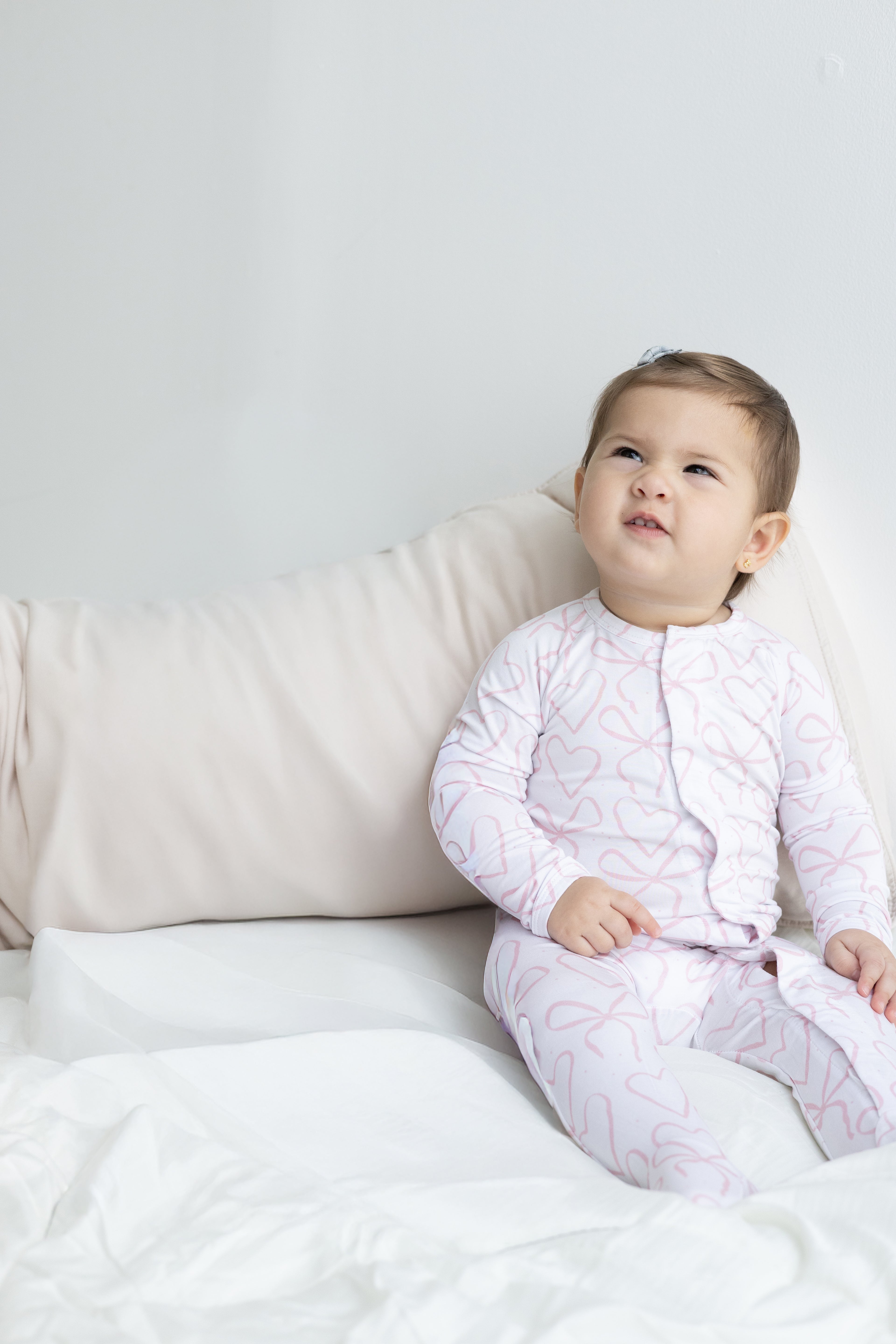Romper Organic Heart Bow