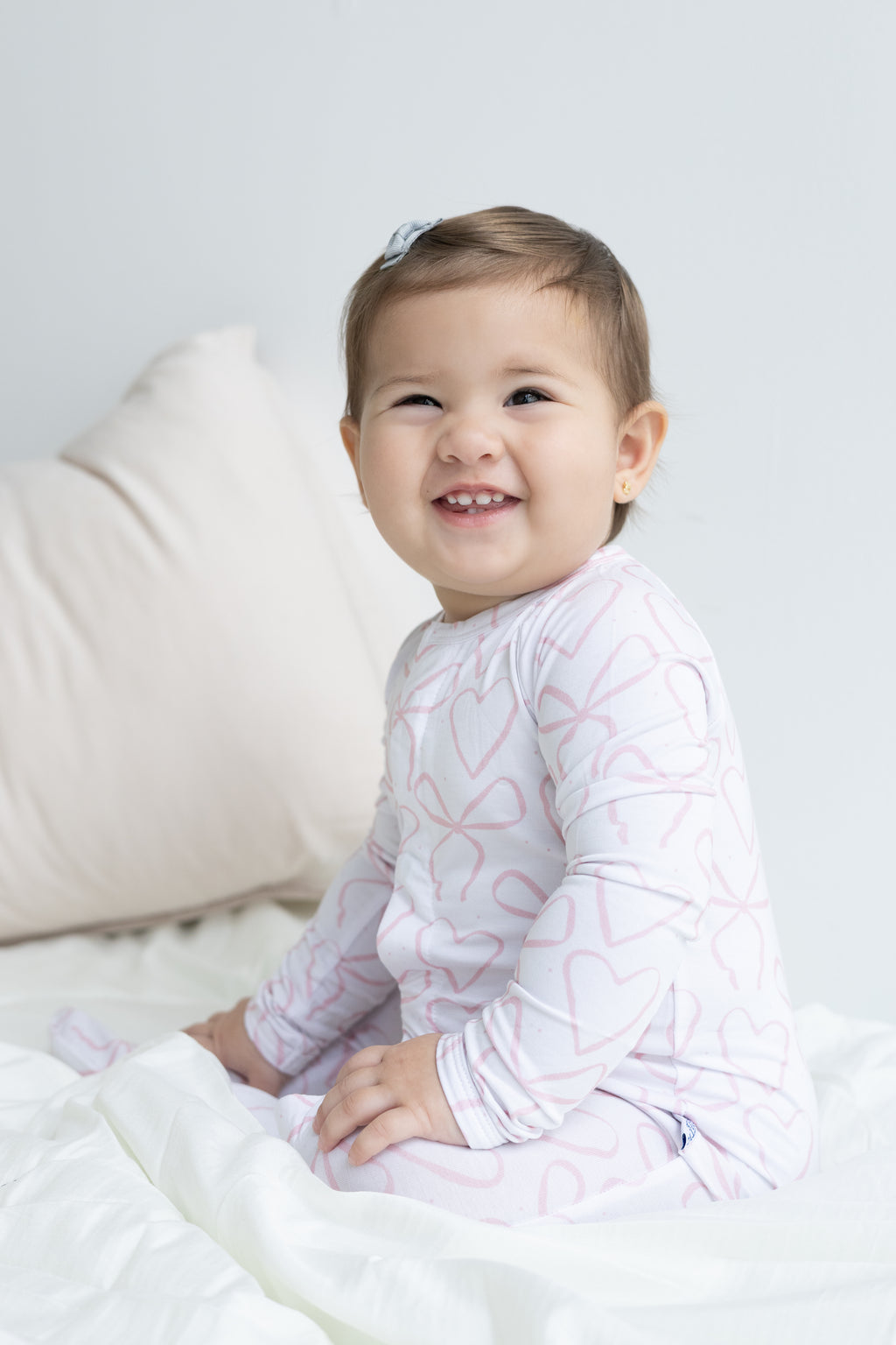 Romper Organic Heart Bow